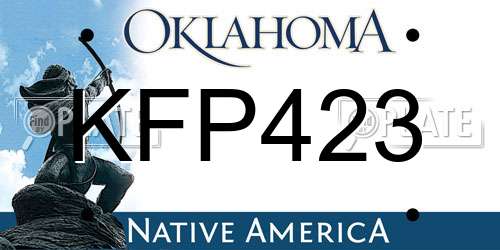 KFP423 Oklahoma License Plate