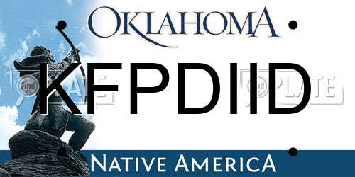 KFPDIID Oklahoma License Plate