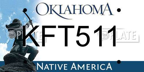 KFT511 Oklahoma License Plate