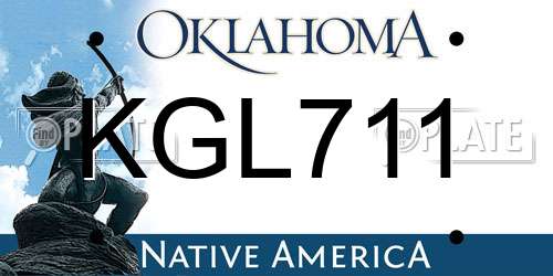 KGL711 Oklahoma License Plate