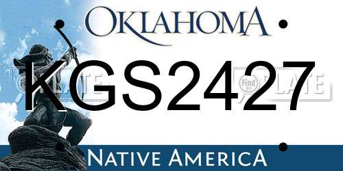 KGS2427 Oklahoma License Plate