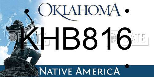 KHB816 Oklahoma License Plate