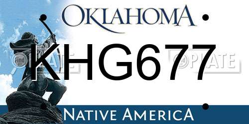 KHG677 Oklahoma License Plate