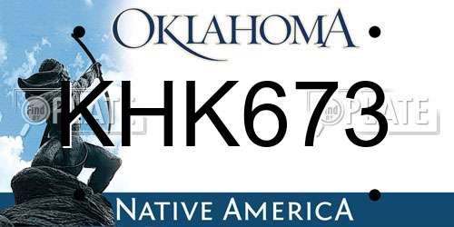 KHK673 Oklahoma License Plate
