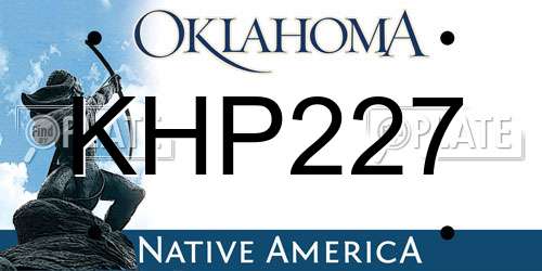 KHP227 Oklahoma License Plate