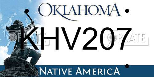 KHV207 Oklahoma License Plate