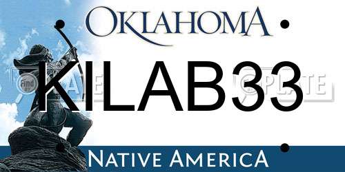 KILAB33 Oklahoma License Plate