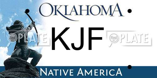 KJF Oklahoma License Plate