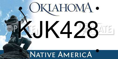 KJK428 Oklahoma License Plate
