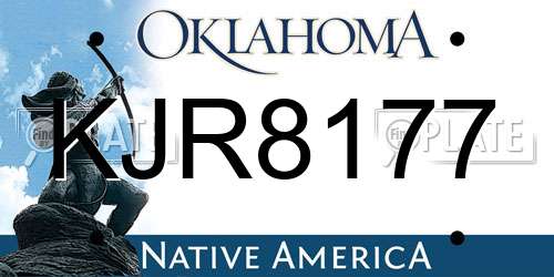 KJR8177 Oklahoma License Plate