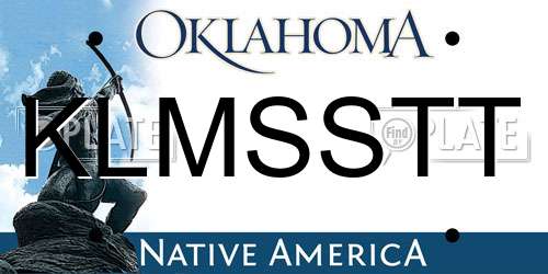 KLMSSTT Oklahoma License Plate