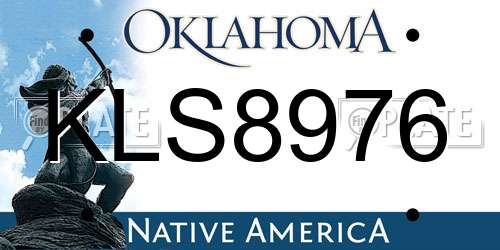KLS8976 Oklahoma License Plate