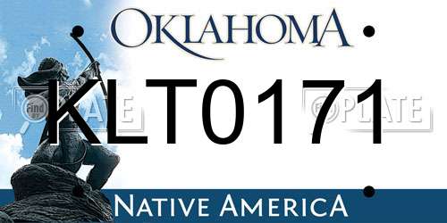 KLT0171 Oklahoma License Plate