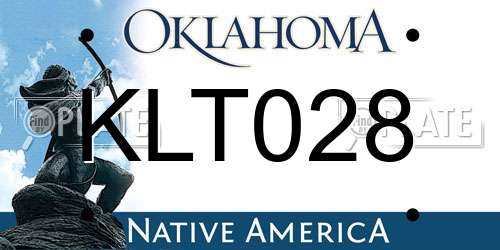 KLT028 Oklahoma License Plate