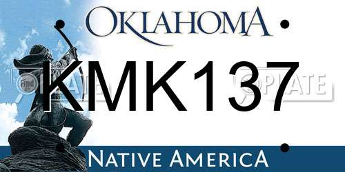 KMK137 Oklahoma License Plate