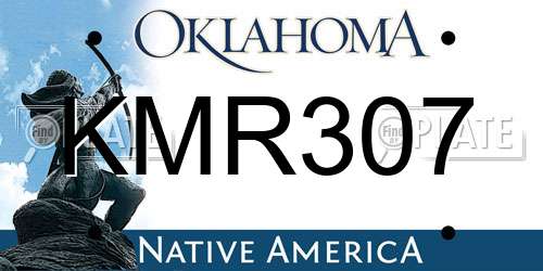 KMR307 Oklahoma License Plate