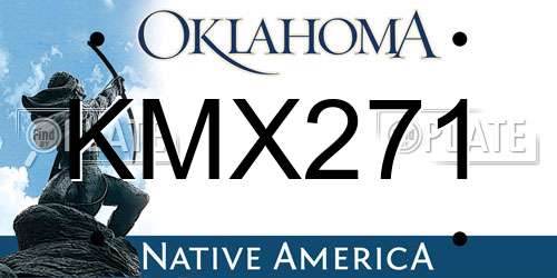 KMX271 Oklahoma License Plate