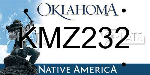 KMZ232 Oklahoma License Plate