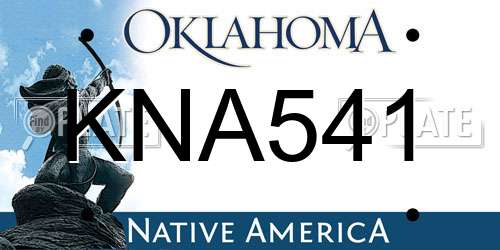 KNA541 Oklahoma License Plate