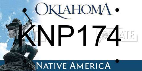 KNP174 Oklahoma License Plate