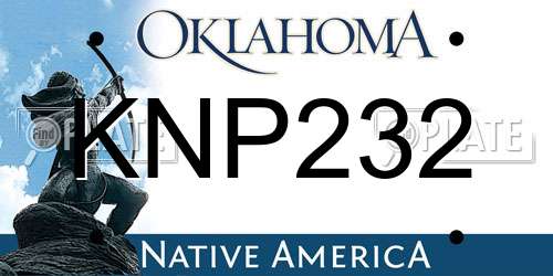 KNP232 Oklahoma License Plate