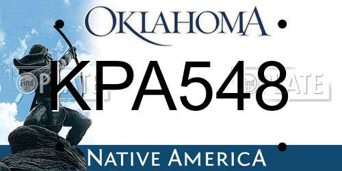 KPA548 Oklahoma License Plate