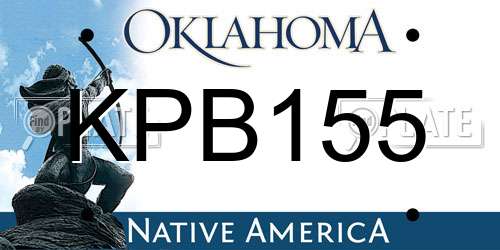 KPB155 Oklahoma License Plate