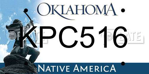 KPC516 Oklahoma License Plate