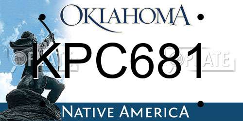 KPC681 Oklahoma License Plate