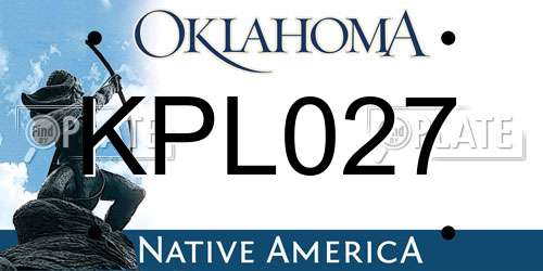 KPL027 Oklahoma License Plate