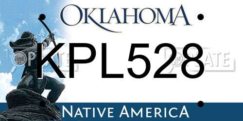 KPL528 Oklahoma License Plate