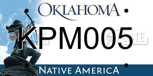 KPM005 Oklahoma License Plate