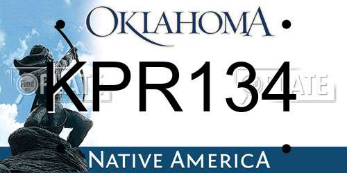 KPR134 Oklahoma License Plate