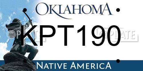 KPT190 Oklahoma License Plate