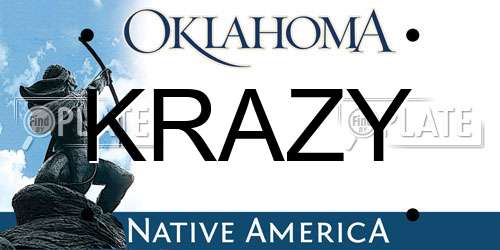 KRAZY Oklahoma License Plate