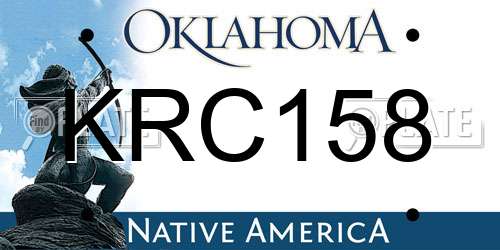 KRC158 Oklahoma License Plate