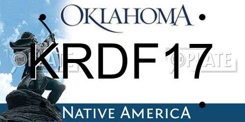 KRDF17 Oklahoma License Plate