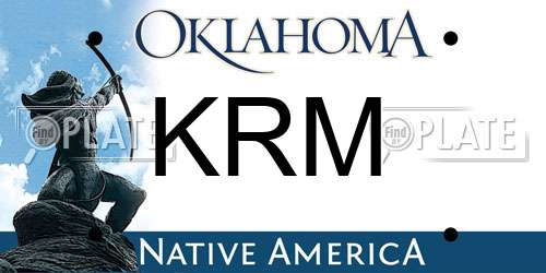 KRM Oklahoma License Plate