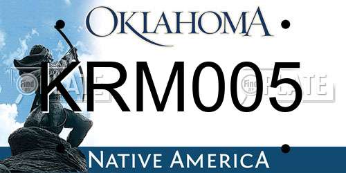 KRM005 Oklahoma License Plate