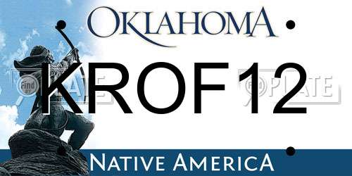 KROF12 Oklahoma License Plate