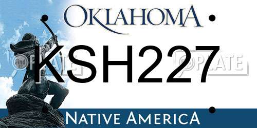 KSH227 Oklahoma License Plate