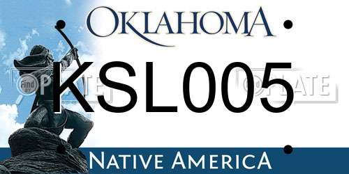 KSL005 Oklahoma License Plate