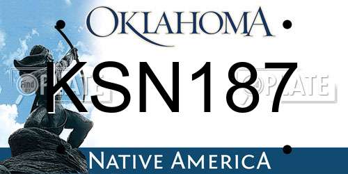 KSN187 Oklahoma License Plate