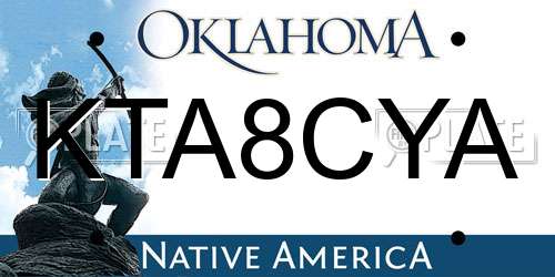 KTA8CYA Oklahoma License Plate