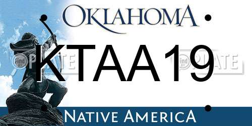 KTAA19 Oklahoma License Plate