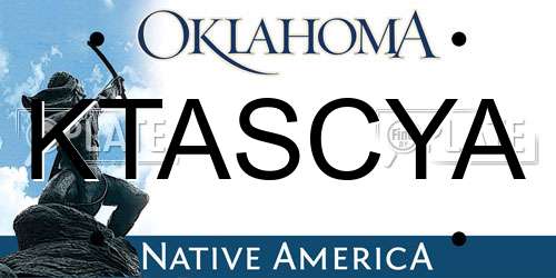 KTASCYA Oklahoma License Plate