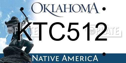 KTC512 Oklahoma License Plate