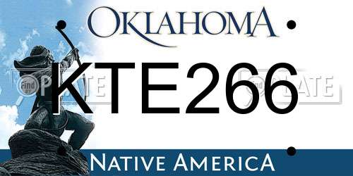 KTE266 Oklahoma License Plate