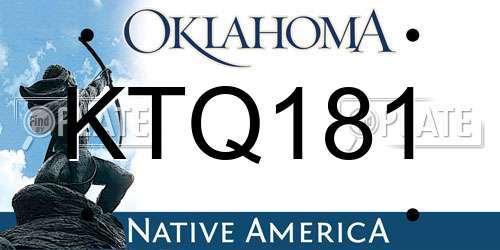 KTQ181 Oklahoma License Plate