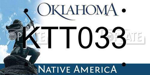 KTT033 Oklahoma License Plate